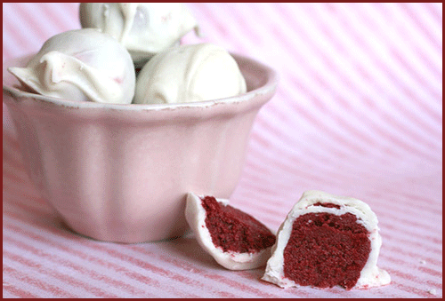 White Chocolate Red Velvet Cake Balls