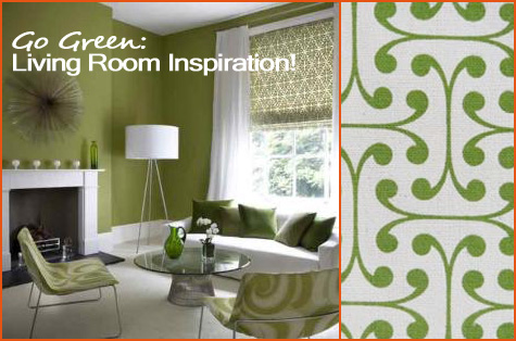 Green Living Room Inspiration!