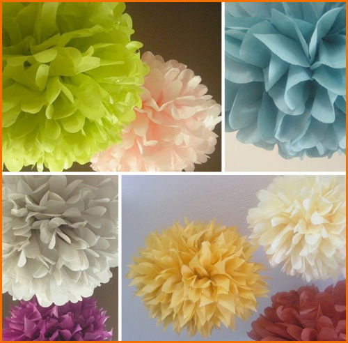 Tissue Pom Decorating Inspiration