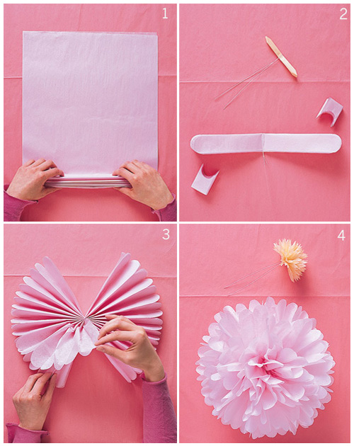 How to Make Tissue Paper Pom Poms