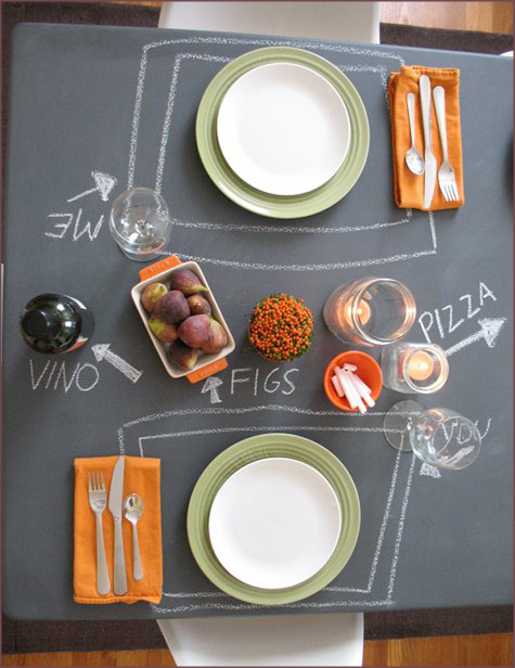 Before & After: Chalkboard Dining Table