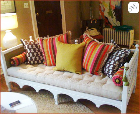 Before & After: Colorful Day Bed 2 Before & After: Colorful Day Bed 2