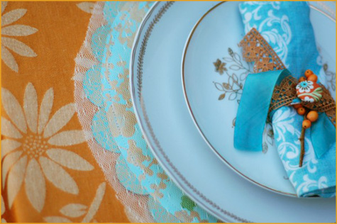 Vintage Thanksgiving Turquoise Orange 2