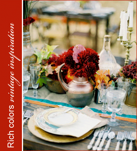 Vintage Rustic Thanksgiving Inspiration Reds 2