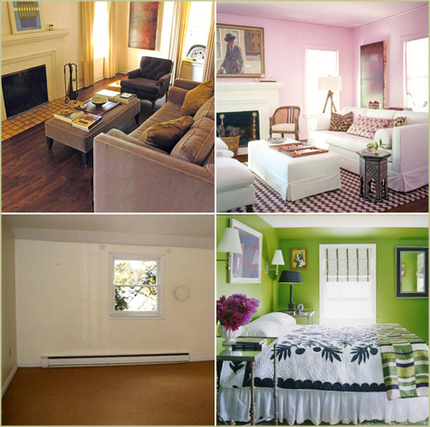 Living Room & Bedroom Before and After - Renovating - Habitat Hanalei 3