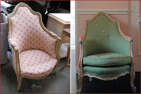 Ruthie Sommers Before & After: Parlor Chairs