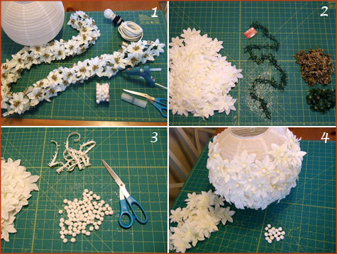 Floral Flower Paper Lanter Refashion