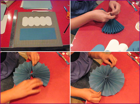 DIY Paper Accordian Flower Rosette Handmade 3