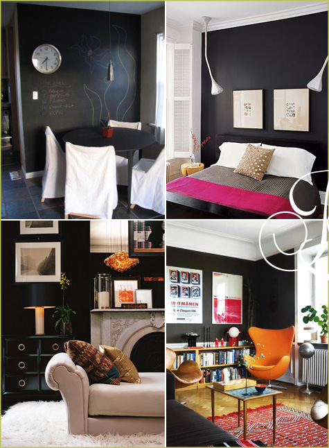 Favorite Trend: Black & Chalkboard Accent Walls - Pepper Design Blog