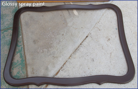 Process 2 - Dresser Mirror to Mapboard, magnet board, corkboard, cork board, diy, handmade artwork, brown, teal, bedroom, office
