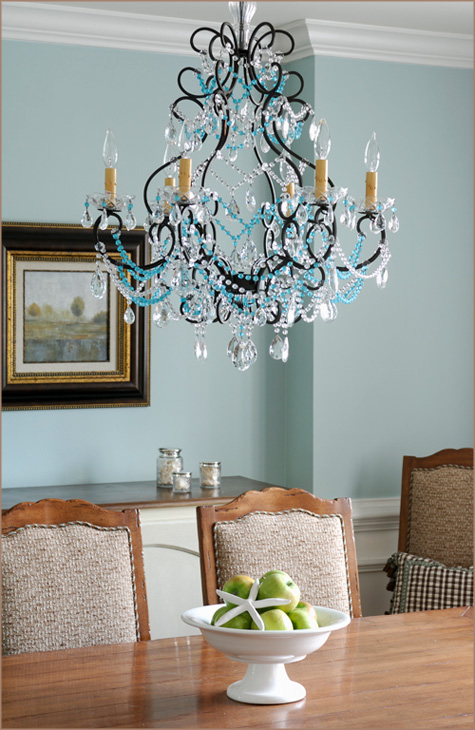 Layla Grace - Guest Blog Interview PDB - Chandelier - Blue - Dining Room