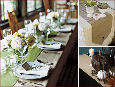 Burlap has a country rustic appeal that works beautifully in vintage 