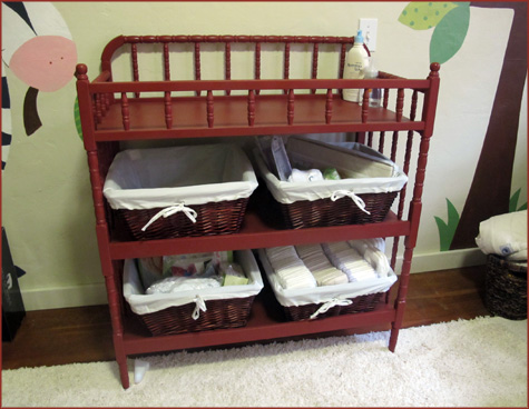 Jenny Lind Changing Table, Red, Modern Contemporary Nursery Furniture, DIY, Painting, Decor Inspiration Design Decoration