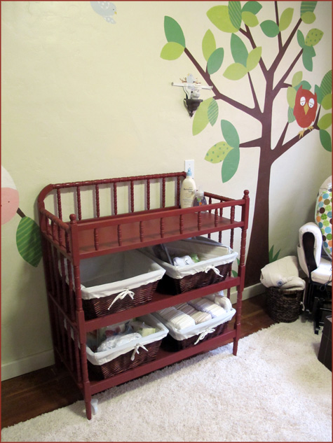 Jenny Lind Changing Table, Red, Modern Contemporary Nursery Furniture, DIY, Painting, Decor Inspiration Design Decoration