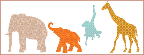 Animal Wall Decals, Wallpaper, Fabric