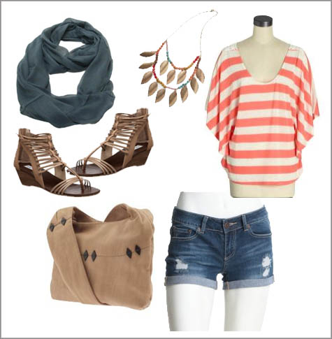 summer_everyday_orangestripedshirt_jeanshorts