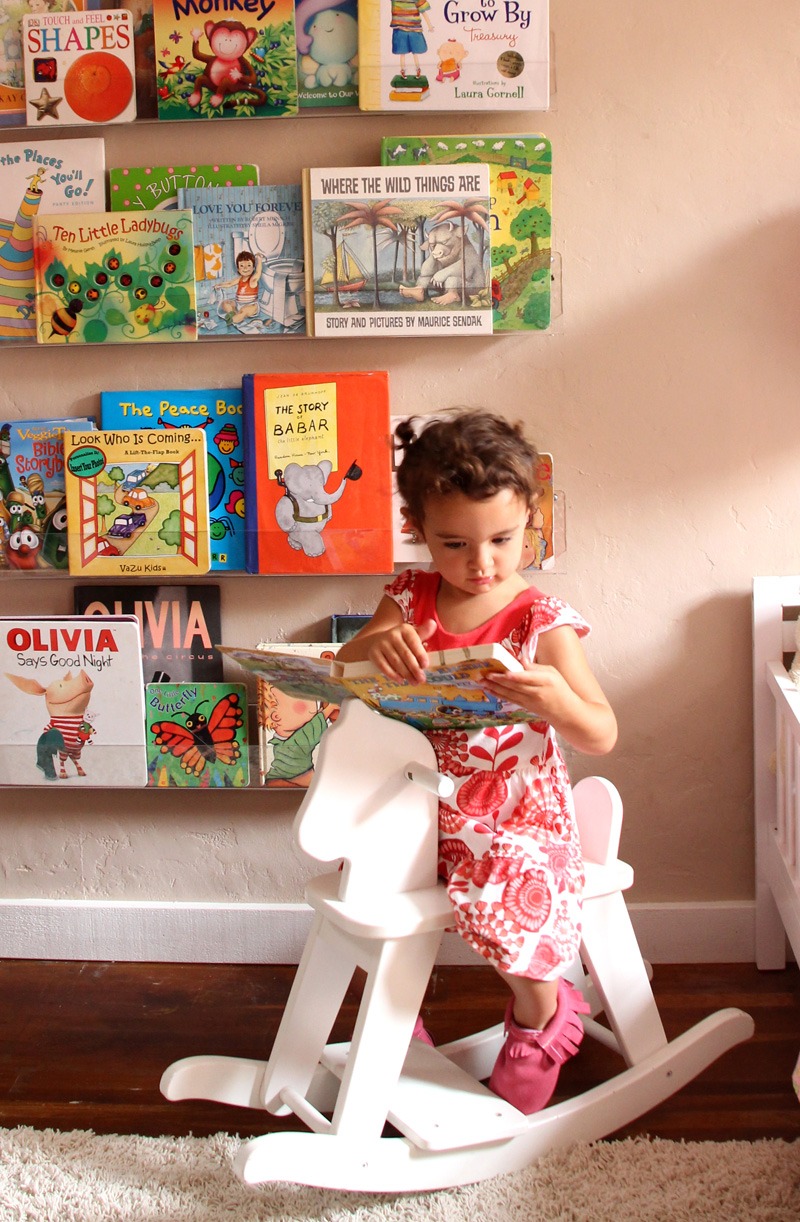 Acrylic Bookshelves Library Wall | PepperDesignBlog.com