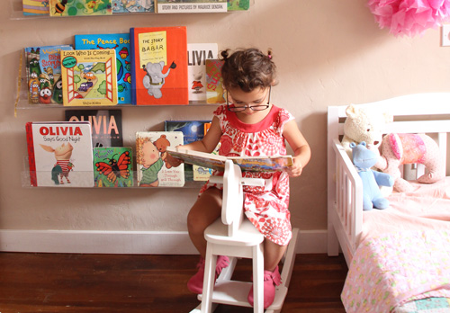 Acrylic Bookshelves Library Wall | PepperDesignBlog.com