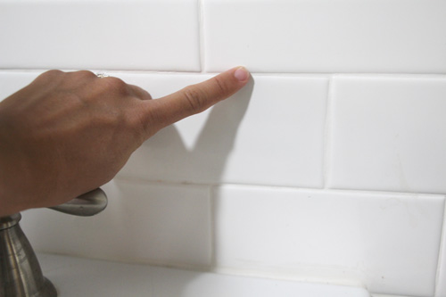 Guest Bathroom Grout Fix | PepperDesignBlog.com