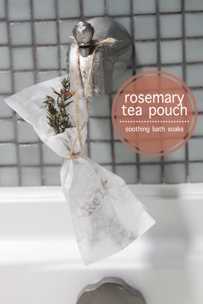 Rosemary Tea Pouch Bath Soak | PepperDesignBlog.com