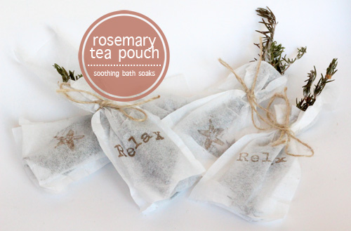 Rosemary Tea Pouch Bath Soak | PepperDesignBlog.com