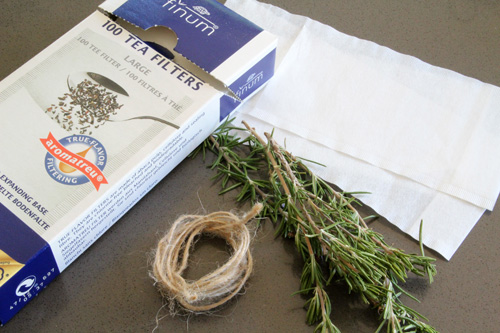 Rosemary Tea Pouch Bath Soak | PepperDesignBlog.com