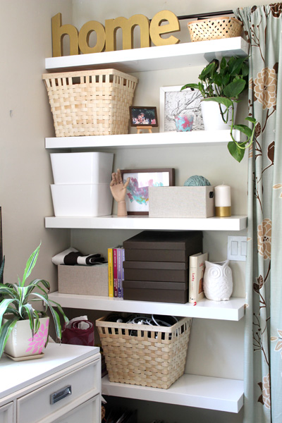 New Office Floating Shelves | PepperDesignBlog.com