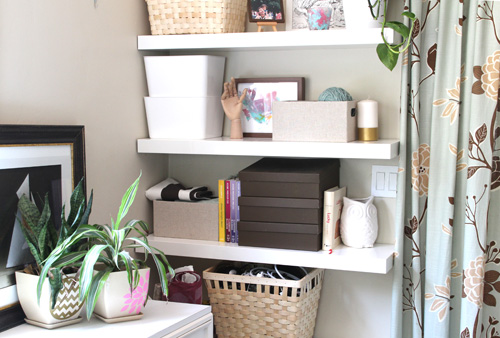 New Office Floating Shelves | PepperDesignBlog.com