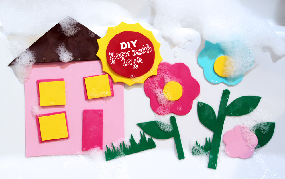 DIY Foam Bath Toys, Shapes & Letters | PepperDesignBlog.com