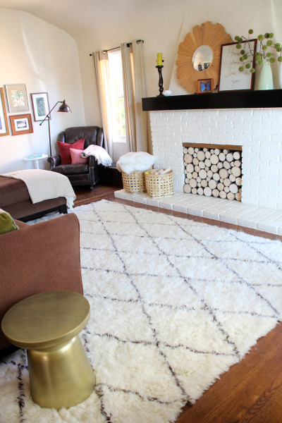 A New Moroccan Shag Rug for the Living Room | PepperDesignBlog.com