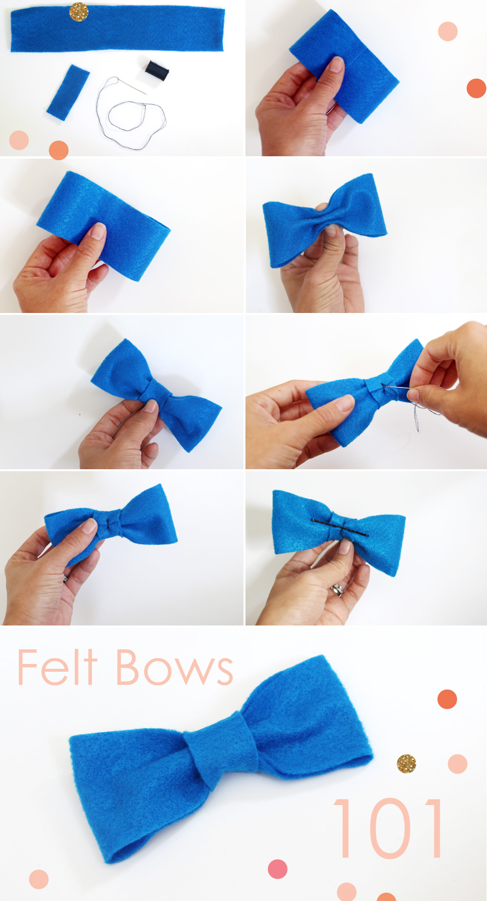 Felt Bows | PepperDesignBlog.com