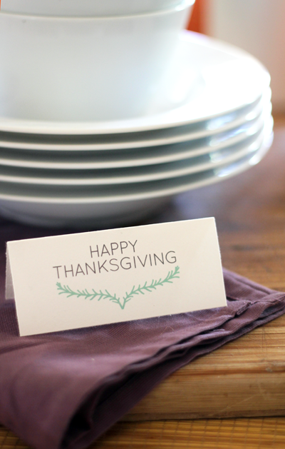 Thanksgiving Placecards & 'Grateful' Notecard Downloads | PepperDesignBlog.com