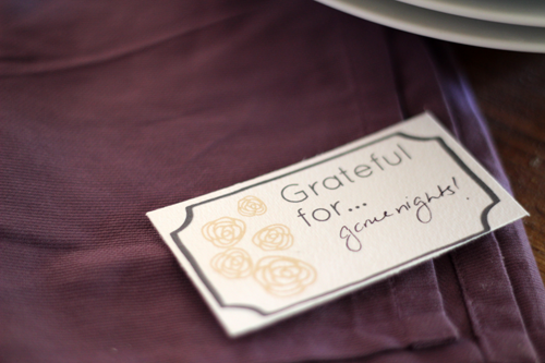 Thanksgiving Placecards & 'Grateful' Notecard Downloads | PepperDesignBlog.com