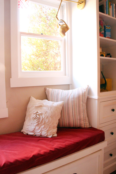 Girls' Room Update: New Window Seat Cushion | PepperDesignBlog.com