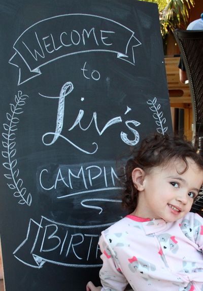 Liv's 3rd Camping Birthday | PepperDesignBlog.com