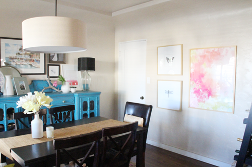 Pink Watercolor for the Dining Room | PepperDesignBlog.com | UncommonGoods