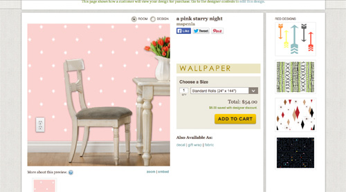 Designing Wallpaper for the Girls' Room in Spoonflower | PepperDesignBlog.com