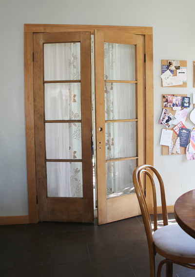 Kitchen French Doors Before | PepperDesignBlog.com