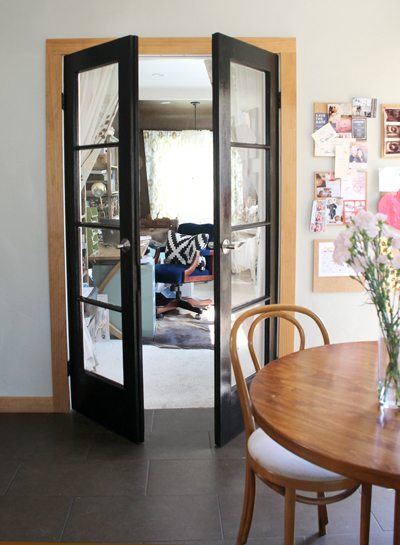 Black French Doors | PepperDesignBlog.com