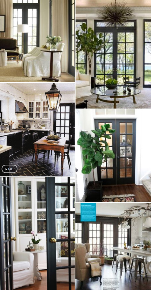 Inspiration: Black French Doors | PepperDesignBlog.com