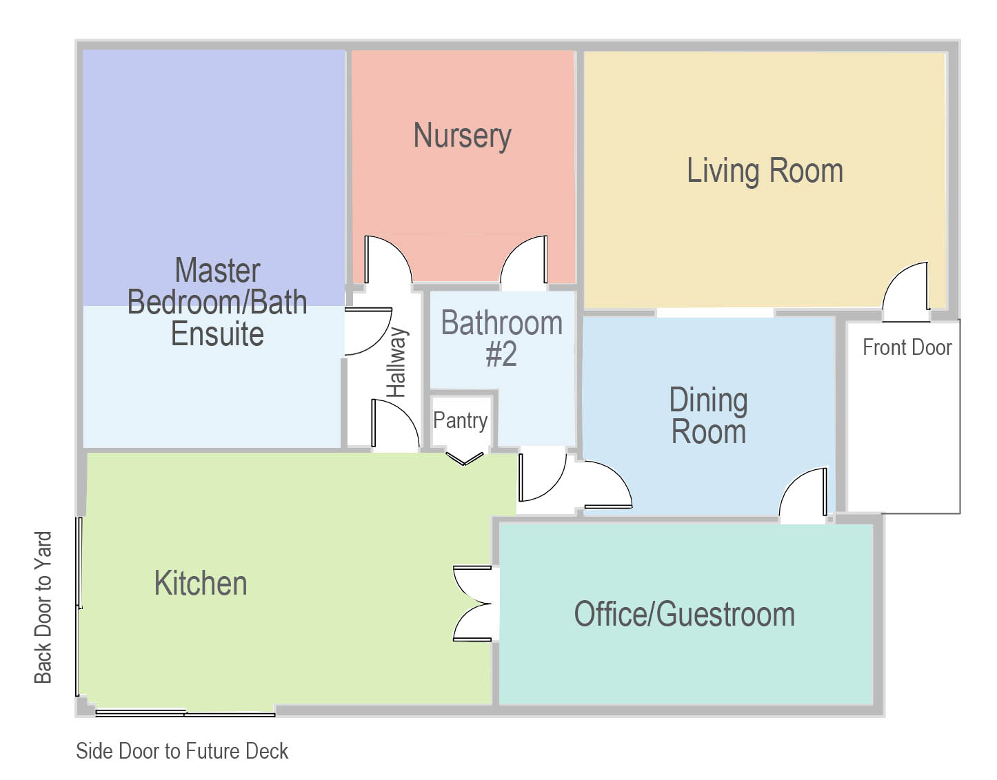 House Floor Plan with Master Ensuite | PepperDesignBlog.com