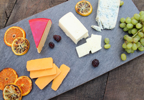 DIY $8 Gold Rimmed Slate Tile Cheese Board | PepperDesignBlog.com