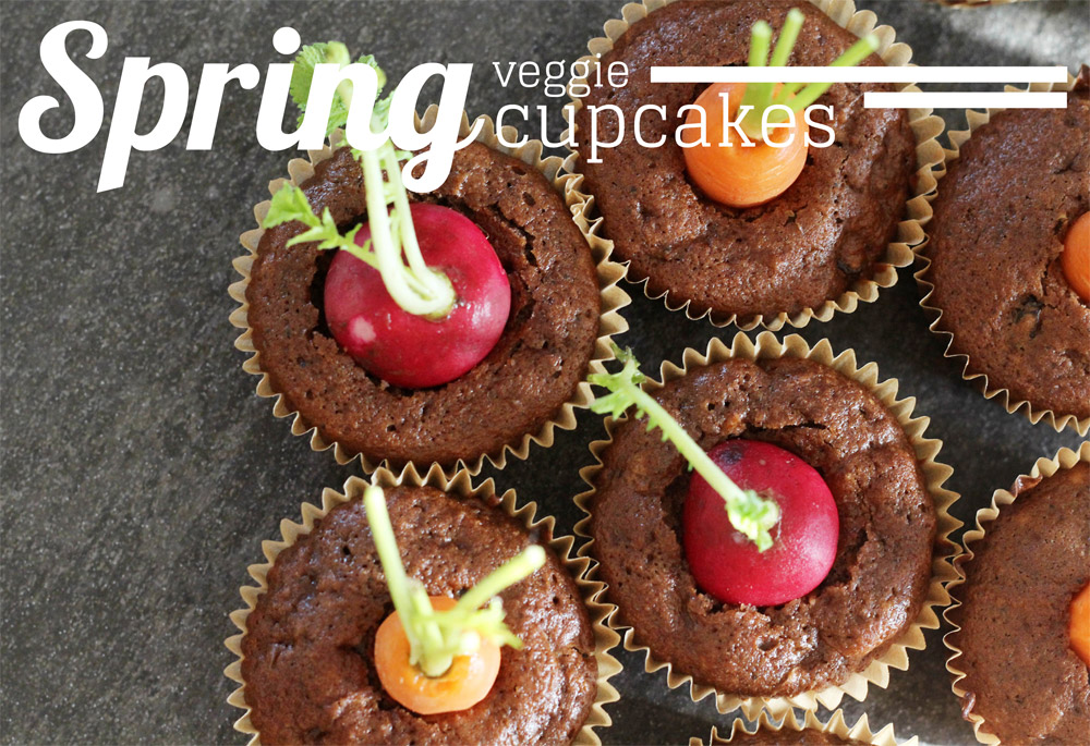 Spring Veggie Growing Cupcakes | PepperDesignBlog.com