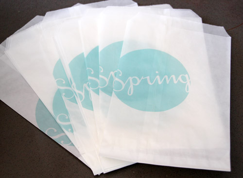 Decoupage Easter Egg Kits - Printing on Glassine Bags | PepperDesignBlog.com
