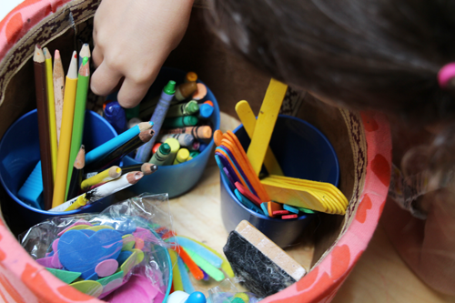 A Maker's Space, Part 1 | Organizing Art Projects for Kids | PepperDesignBlog.com