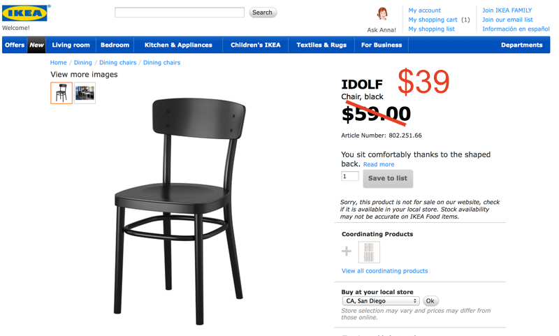 A New Black *Ikea* Chair for the Kitchen Breakfast Nook | PepperDesignBlog.com