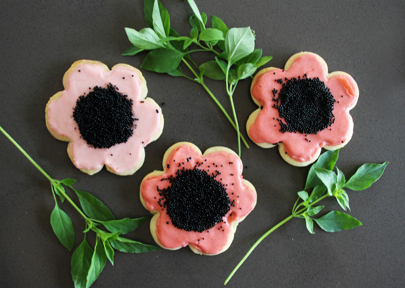 Good Eats: Flower & Bumblebee Sugar Cookies with Royal Icing | PepperDesignBlog.com