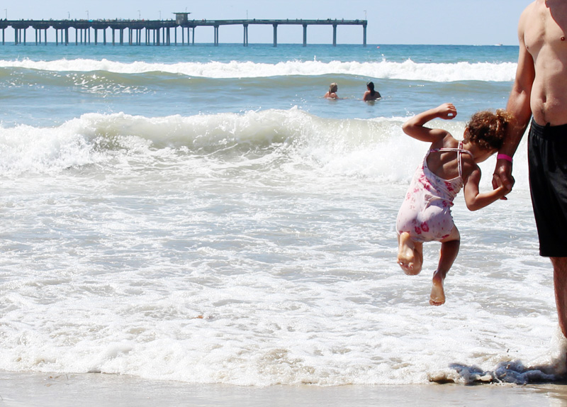 Labor Day Summer Fun - Liv Jumping Waves | PepperDesignBlog.com