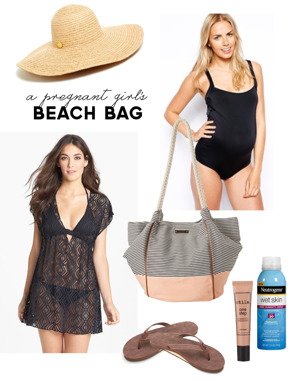 A Pregnant Girl's Beach Bag | PepperDesignBlog.com