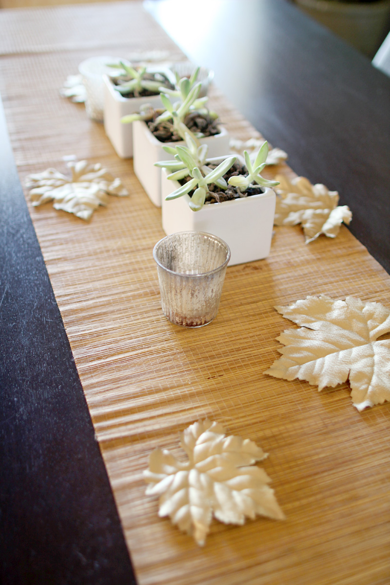 Our Home, Fall 2014 | DIY Gold Painted Leaves | PepperDesignBlog.com